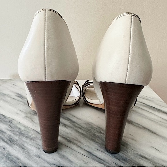 Gucci Leather Horsebit Accent Open Toe Heels - Picture 9 of 10